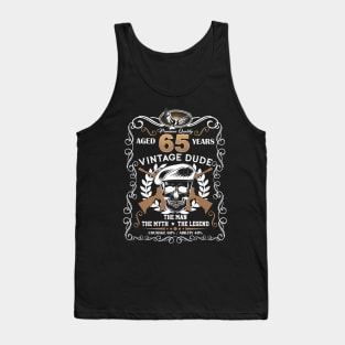 Skull Aged 65 Years Vintage 65 Dude Tank Top